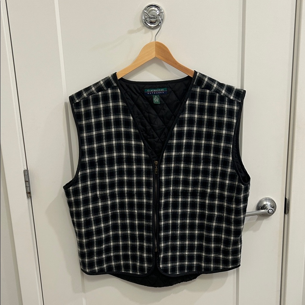 Black and White Checkered Vest